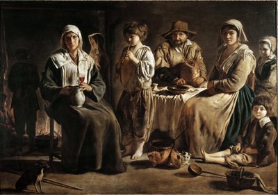 A family of peasants in an interior by Louis le Nain