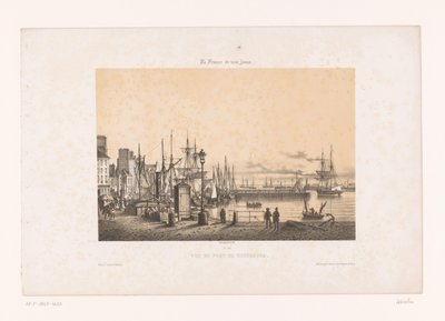 View of the Port of Cherbourg by Louis Le Breton