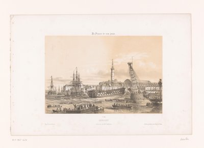 View of the Arsenal at the Port of Lorient (Contemporary France) by Louis Le Breton