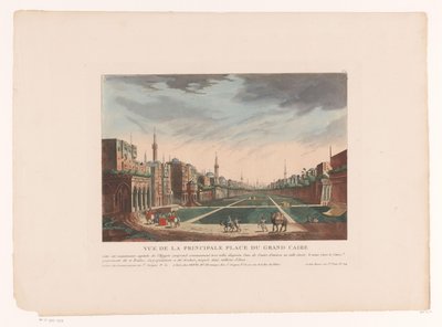 View of a Square in Cairo by Louis Lecoeur