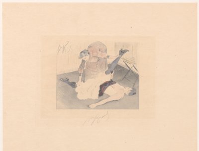 Flexibility Exercise of a Cancan Dancer by Louis Legrand (signed by artist)