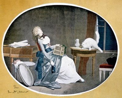Reproduction of a painting by Louis Boilly by Louis Leopold (after) Boilly