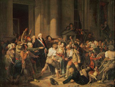 Act of Courage of Monsieur Defontenay, Mayor of Rouen, 29th August 1792 by Louis Leopold Boilly