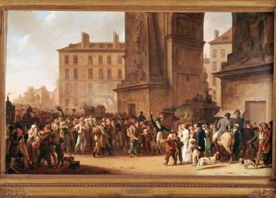 Departure of Recruits at Porte Saint Denis in Paris to Fight in Napoleonic Wars by Louis Leopold Boilly