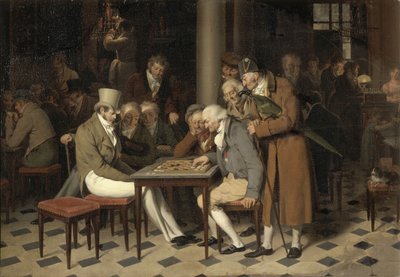 Interior of a café La partie de dames au café Lamblin au Palais-Royal by Louis Leopold Boilly