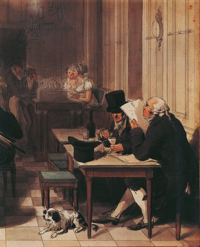 Interior of Cafe from Around 1815 by Louis Leopold Boilly