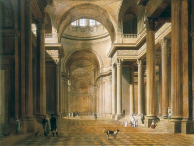 Interior of the Pantheon in Paris by Louis Leopold Boilly