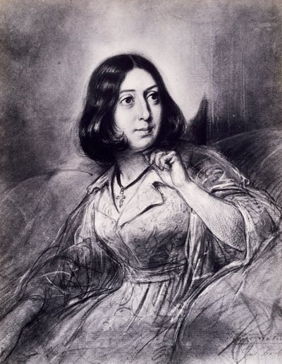 Portrait of George Sand by Louis Leopold Boilly