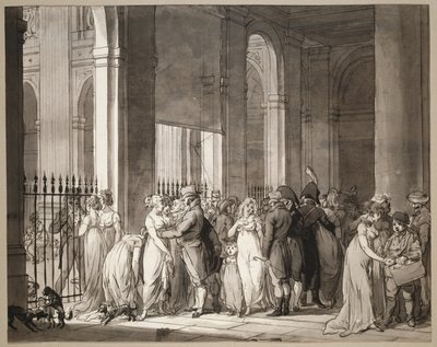 The Arcades at the Palais-Royal by Louis Leopold Boilly