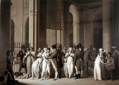 The Galleries of the Royal Palace by Louis Leopold Boilly