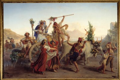 The Return of the Feast of the Madonna of the Arch near Naples by Louis Leopold Robert
