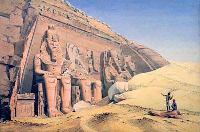 Great Temple of Ramesses II, Abu Simbel, 1846 by Louis M. A. Linant de Bellefonds,