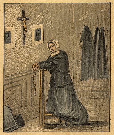 Portrait of Pauline-Marie Jaricot, the foundress of the Society of the Propagation of the Faith and the Living Rosary Association - Engraving from 
