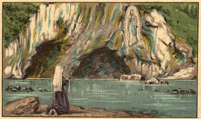 The Apparition of Virgin Mary in Lourdes by Louis Maitrejean