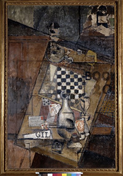 Still Life with Chess Game by Louis Marcoussis