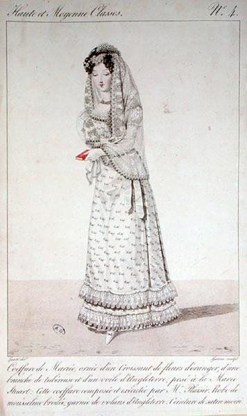 Wedding Dress and Coiffure, Fashion Plate No.4 from the 