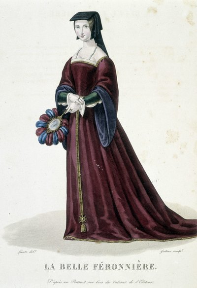 La Belle Ferronnière in “Galerie francaise des femmes célèbres” by Louis Marie Lante