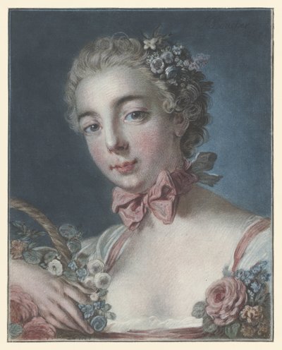 Portrait of Marie Amélie Baudouin as Flora by Louis Marin Bonnet
