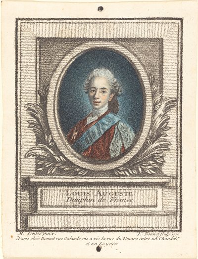 Louis-Auguste, Dauphin of France by Louis Marin Bonnet after Louis Michel Van Loo