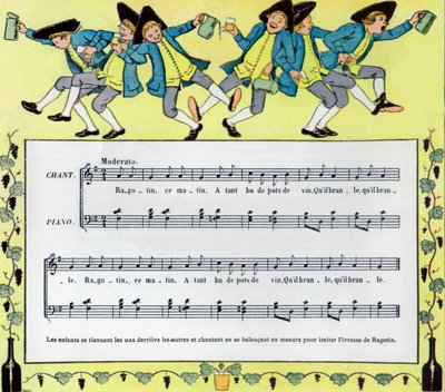 Score and illustration by Louis Maurice Boutet de Monvel of child