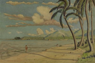 Beach at Apia, Samoa by Louis Michel Eilshemius
