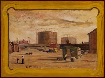 Gas Tanks at End of 23rd Street, New York by Louis Michel Eilshemius