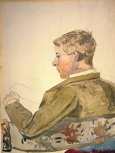 Portrait of Fellow Student at Cornell by Louis Michel Eilshemius