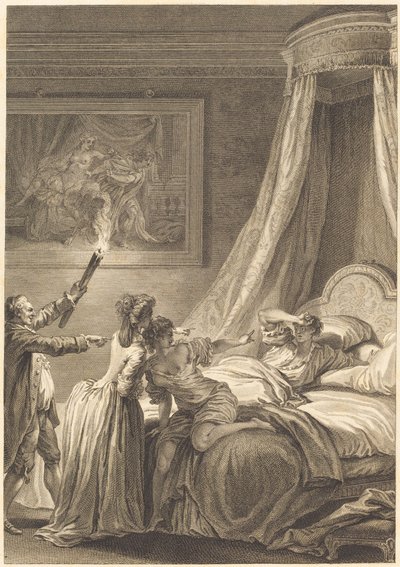 The Punished Gascon by Louis Michel Halbou and Antoine Jean Duclos after Jean Honoré Fragonard