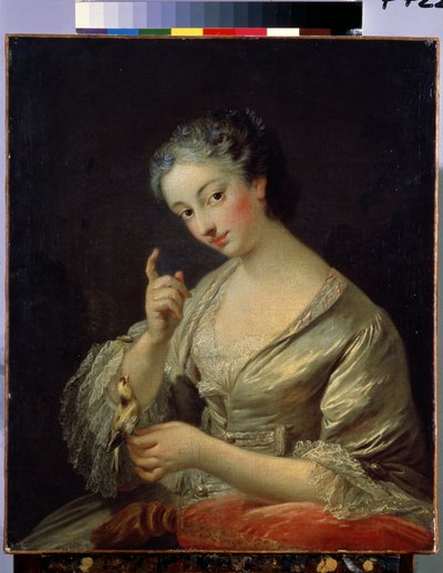 Lady with a Bird by Louis Michel van Loo