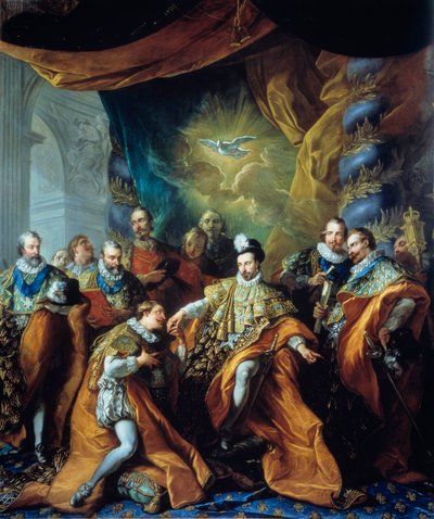 Institution of the Order of the Holy Spirit by Henry III by Louis Michel van Loo