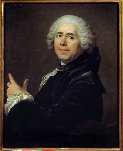 Portrait of Pierre Carlet de Chamblain de Marivaux, French Writer. Painting by Louis Michel Van Loo by Louis Michel van Loo