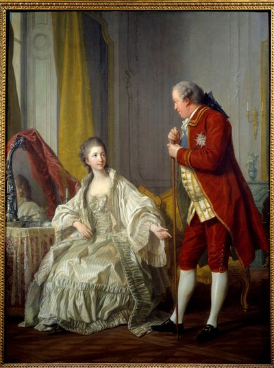 Portrait of the Marquis and Marquise of Marigny by Louis Michel van Loo