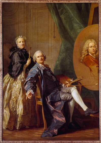 Louis Michel Van Loo Advised by His Sister Marie Anne by Louis Michel van Loo