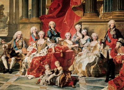 Philip V surrounded by his family (detail) by Louis Michel van Loo