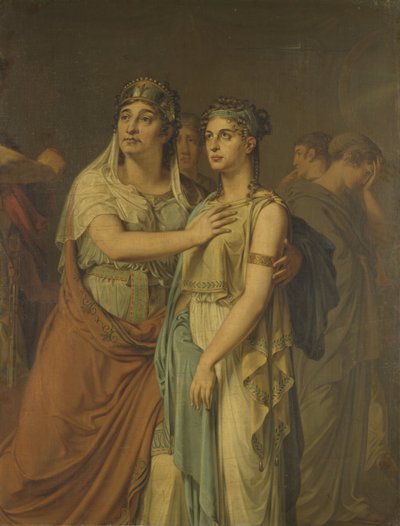 The Actresses Joanna Cornelia Ziesenis-Wattier (1762-1827) and Geertruida Jacoba Grevelink-Hilverdink (1786-1827) in Iphigenia (1674) by Jean Racine (1639-99) by Louis Moritz