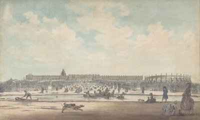 The Château de Versailles Seen from the Gardens by Louis Nicolas de Lespinasse