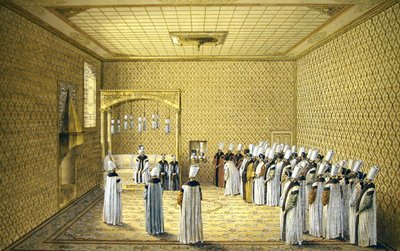 The Presentation of an Ambassador to the Sultan in the Hall of Petitions of the Topkapi Palace, Constantinople by Louis Nicolas de Lespinasse