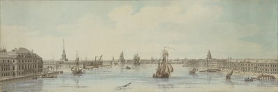 View of the banks of the river Neva between the Winter Palace and the Academy of Sciences by Louis Nicolas de Lespinasse