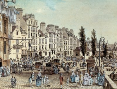 View of the Port Saint Paul in Paris in 1782 by Louis Nicolas de Lespinasse