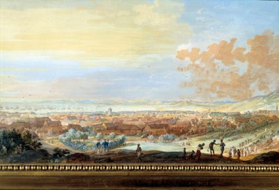 View of the city of Cap francais view from the hill in Santo Domingo (detail) by Louis Nicolas van Blarenberghe