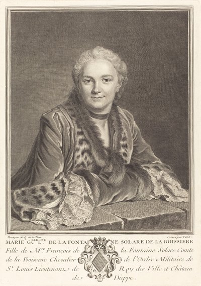 Marie Gallelise de la Fontaine by Louis Petit after Maurice Quentin de La Tour