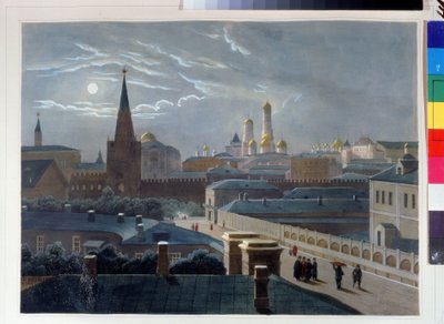 View of the Moscow Kremlin by Louis Philippe Alphonse Bichebois