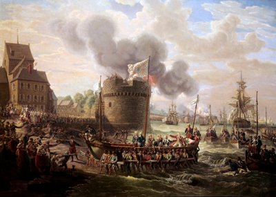 King Louis XVI Visits the Works of the Port of Cherbourg on June 23, 1786 by Louis Philippe Crepin