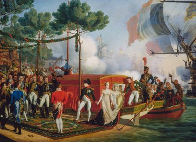 Napoleon Bonaparte and Marie Louise Landing in Antwerp by Louis Philippe Crepin
