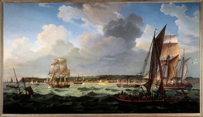 The Havre from the Sea by Louis Philippe Crepin