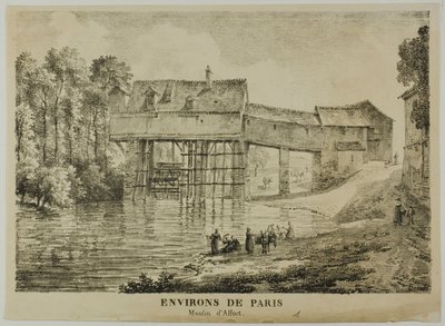 The Environs of Paris: Alfort Mill by Louis Pierre Baltard