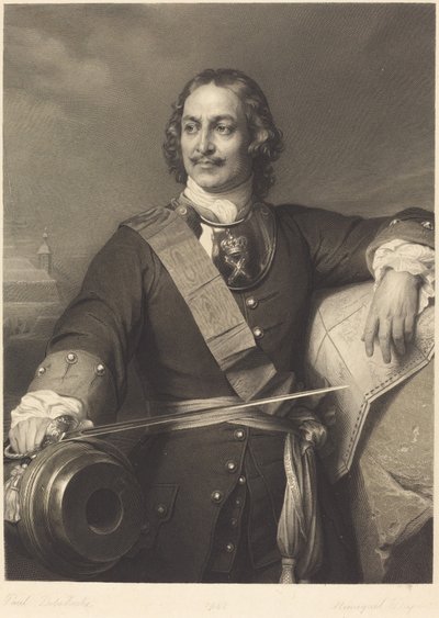 Peter the Great of Russia by Louis Pierre Henriquel after Paul Delaroche