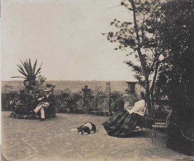 Untitled Man and Woman Relaxing, c. 1854 by Louis Pierre Theophile Dubois de Nehaut