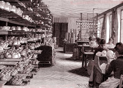 Doll Factory, Drying Heads of Porcelain Dolls Before Cooking, from 