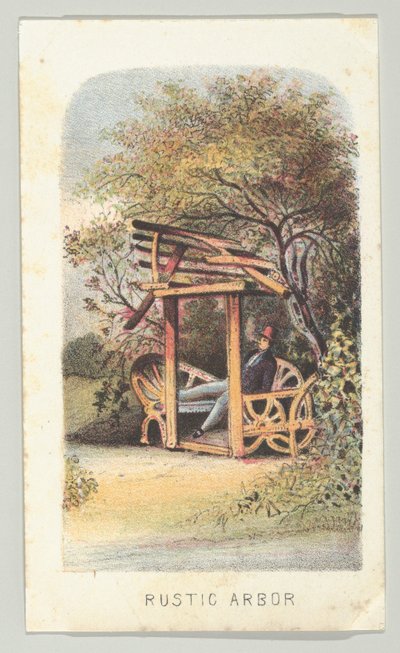 Rustic Arbor, from the series, Views in Central Park, New York, Part 2, 1864 by Louis Prang